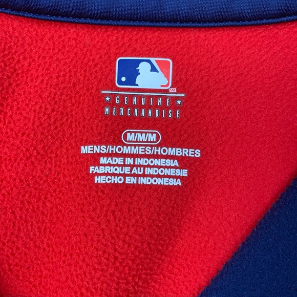 MLB Genuine Merchandise Men's Atlanta Braves 1/4 Zip Pullover Sweater Sz Medium - Picture 10 of 14